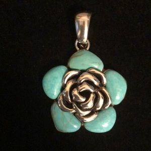 Sterling turquoise pendant